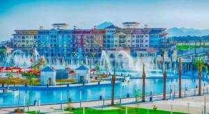 a view of a resort with a water park at Escape to Heaven in Sharm El Sheikh