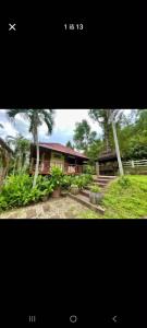 een foto van een huis met palmbomen ervoor bij Harmony Home in Hang Dong