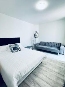 Postel nebo postele na pokoji v ubytování Nid Douillet en plein centre