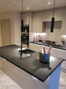 Η κουζίνα ή μικρή κουζίνα στο London 2BR Retreat with Free Parking & City Access