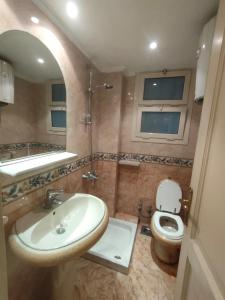 ein Badezimmer mit Waschbecken und Toilette in der Unterkunft سبورتنج 5 in Alexandria