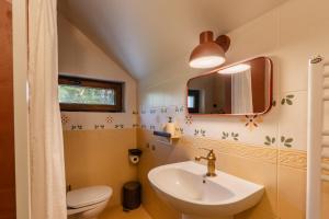 a bathroom with a sink and a mirror at Kuker Hut - Хижа Кукер in Sofia +110 photos