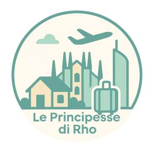 an illustration of the landmarks of the city with an airplane at Le Principesse di Rho, vicinanze Milano e fiera in Rho