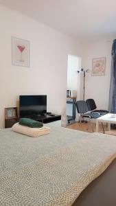 Μια τηλεόραση ή/και κέντρο ψυχαγωγίας στο Po1-TPSA17-3D- ROOM Porte maron