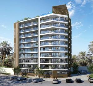 an artist rendering of a tall apartment building at F3 2 Chambres Piscine Residence Point E in Dakar