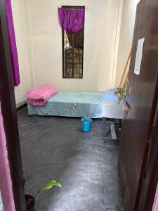 KohīmaHornbill Guest House的客房设有蓝色的床和窗户。