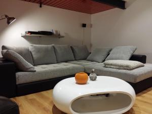 a living room with a couch and a table at Colmar Apartment in Colmar