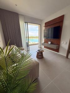 Televiisor ja/või meelelahutuskeskus majutusasutuses Vista a la laguna - Baia Kristal