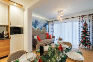 Istumisnurk majutusasutuses Słoneczne Chatki