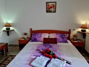 Ένα ή περισσότερα κρεβάτια σε δωμάτιο στο Pansion & Apartments Bridge