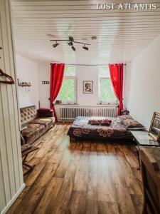 Ένα ή περισσότερα κρεβάτια σε δωμάτιο στο Goethes Haus