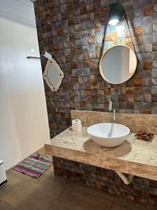 Koupelna v ubytování Estância Vista dos Pireneus