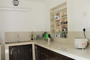 una cocina con fregadero y encimera en Villa Heritance, en Badulla