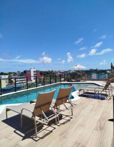 Bassein majutusasutuses Porto City - Flat 06 com Jacuzzi või selle lähedal