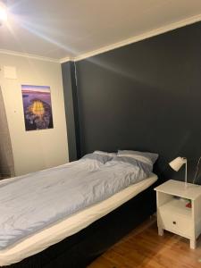 Postel nebo postele na pokoji v ubytování Tromsø - seksjonert hus i nydelige omgivelser