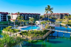 an aerial view of a resort with a pool at Pointe Santo B25 in Sanibel