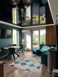 Posezení v ubytování Domki całoroczne Zacisze Bałtów