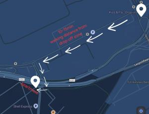 扎芬特姆New build flat - Walking distance from Brussels Airport的汽车机翼示意图