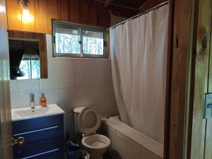 Ένα μπάνιο στο Cabaña entre Arboles +21 φωτογραφίες