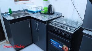 Köök või kööginurk majutusasutuses Grace Chalets