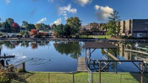 Výhled na řeku, která protéká v blízkosti apartmánu