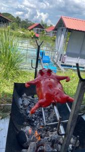 Bazén v ubytování Farmstay Red Roof Yasothon nebo v jeho okolí