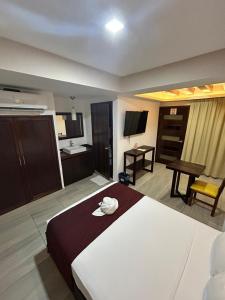 TV a/nebo společenská místnost v ubytování Hotel Framfor Inn Chetumal + 26 fotografií