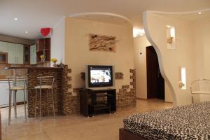 Μια τηλεόραση ή/και κέντρο ψυχαγωγίας στο Apartment at Matusevycha Street 2-15