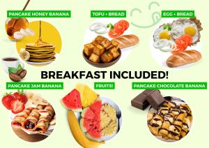 Un collage de diferentes tipos de alimentos para el desayuno. en EasyLife Beach Villa Hội An, en Tân Thành (1) 17 fotos más