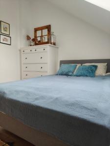 Ένα ή περισσότερα κρεβάτια σε δωμάτιο στο Apartament na Poddaszu