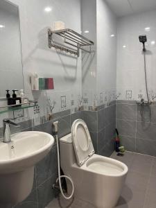 Koupelna v ubytování Tấm homestay