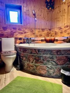 Koupelna v ubytování Norwegisches Holzhaus
