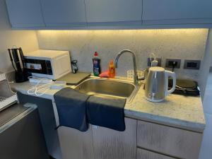 Η κουζίνα ή μικρή κουζίνα στο Studio In Playa North Cost +4 φωτογραφίες