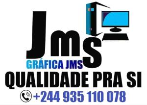 Una computadora con las palabras jms cartadia inc y una computadora portátil en JUSTINO MENDES saidi, en Luanda