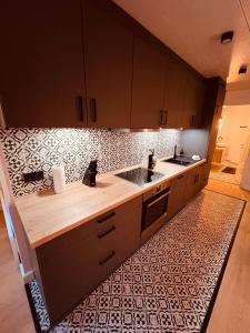 Η κουζίνα ή μικρή κουζίνα στο VagabundNEST Altstadt Freinsheim