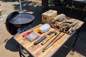 a table with a grill and a bunch of tools on it at Sagamihara - House - Vacation STAY 15450 in Toya