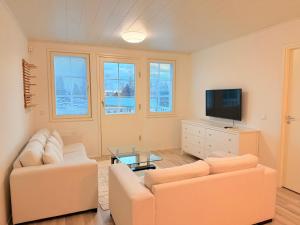 TV a/nebo společenská místnost v ubytování Stylish and Spacious House in Vantaa