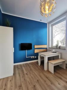 Μια τηλεόραση ή/και κέντρο ψυχαγωγίας στο Appartement direkt am Fluss Nähe Zentrum