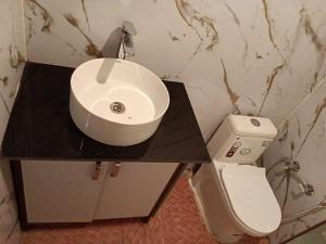Un baño con lavabo e inodoro en TTN - The Trekker's Nest, en Jyotirmath 24 fotos más