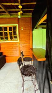 En terrasse eller udendørsområde på Chácara Caminho do Paraíso