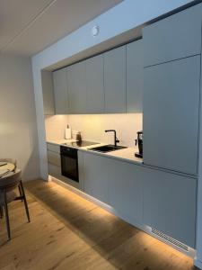 Kuchyň nebo kuchyňský kout v ubytování Adoffi Apartment + 30 fotografií