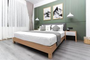 Ένα ή περισσότερα κρεβάτια σε δωμάτιο στο Premium 2 Bedroom Apartment in Central Kathmandu Close to Airport & Thamel 4