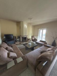 Posezení v ubytování Άνετη Κατοικία για Απόδραση στη Λίμνη Πλαστήρα