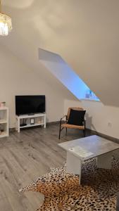 Μια τηλεόραση ή/και κέντρο ψυχαγωγίας στο Apartmán - Café Princ pod Hradem WiFi, KLIMA