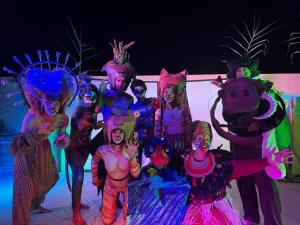 a group of people dressed up in zombie costumes at Camping Parc Bellevue in Cannes