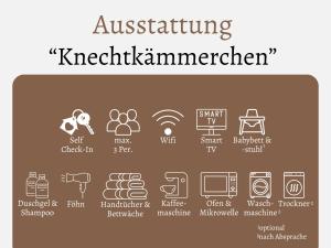 a sign that says associating kerkerkimplement withktop at Gasthaus Bomsdorf - ruhige Lage, free WLAN & Parken, Self Check-In, Smart-TV in Bomsdorf +20 photos