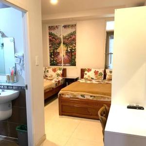 Χώρος καθιστικού στο Hoang Yen Nhi Hotel