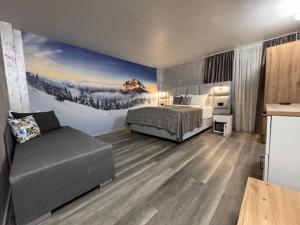 Η κουζίνα ή μικρή κουζίνα στο Pensiunea LUCA Straja