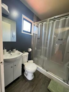 Koupelna v ubytování Cabaña Sendero Viejo