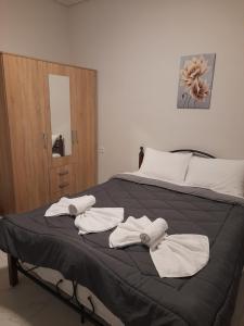 Ένα ή περισσότερα κρεβάτια σε δωμάτιο στο Meteora view Guesthouse